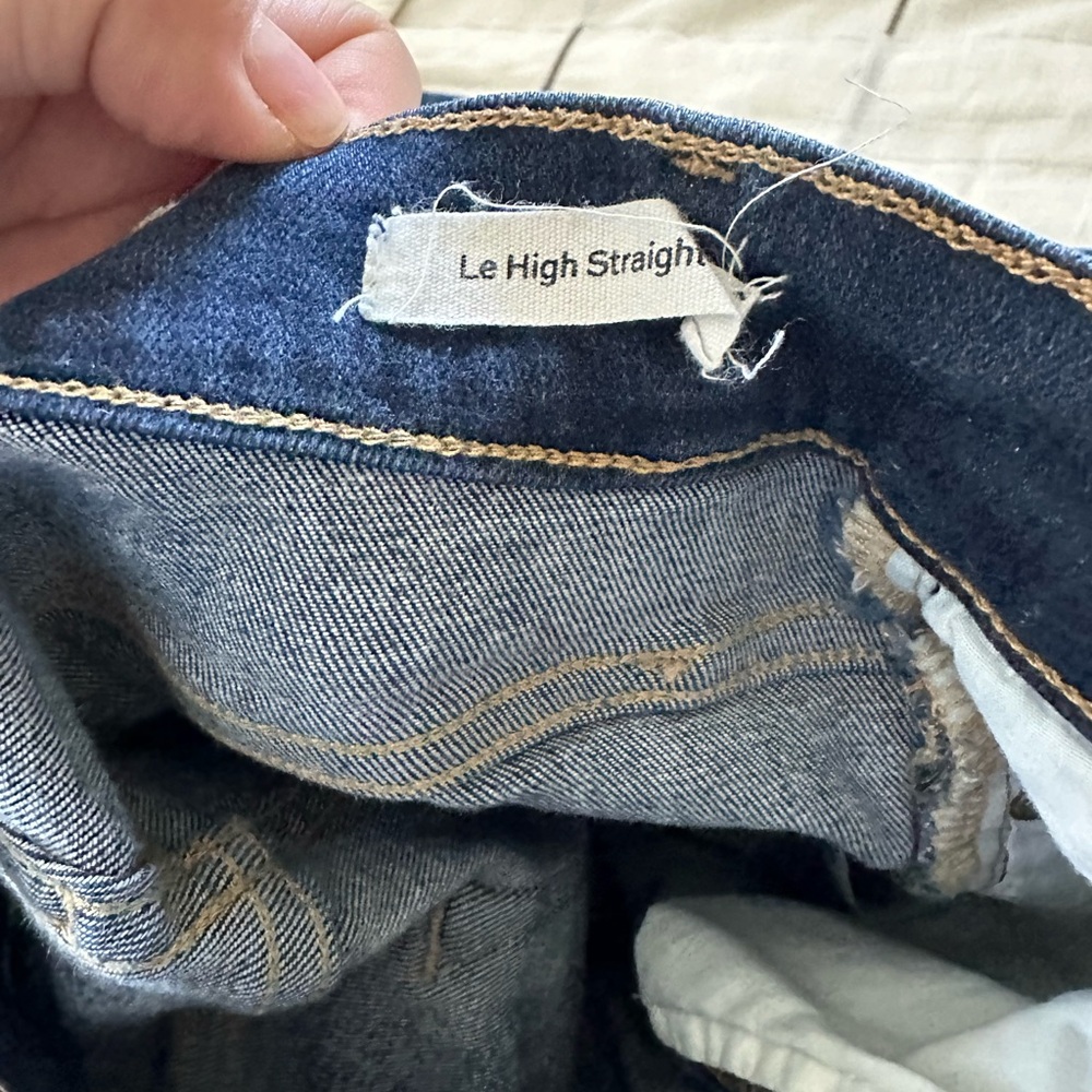 Frame Le High Straight Cobbert Rips Jeans - Picture 6 of 11